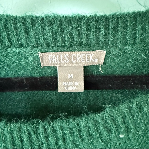 Falls Creek Classic Green Crew Neck Sweater - Picture 3 of 5